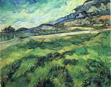 The Green Weizenfeld hinter dem Asylum Vincent van Gogh Ölgemälde